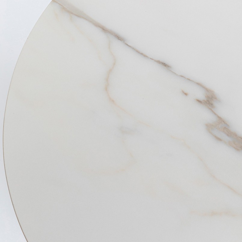 Bijzettafel wit keramiek goud - Nube Tulip - Kare Design
