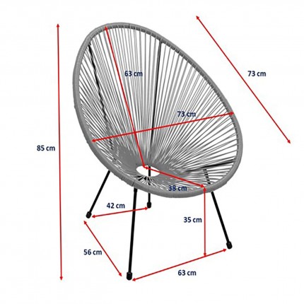 Salon de jardin Acapulco Mono beige Kare Design