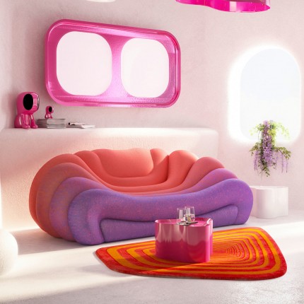 Vloerkleed Electric Diamond 240x170cm oranje Kare Design