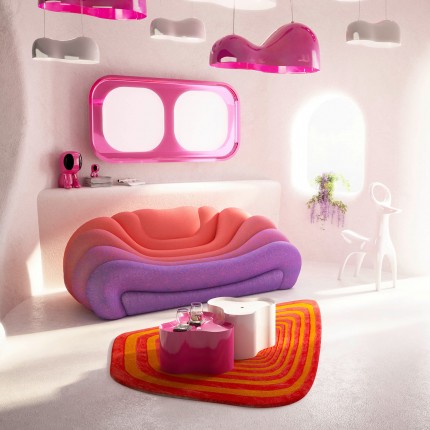 Vloerkleed Electric Diamond 240x170cm oranje Kare Design