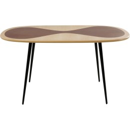 Table Petal Nature noir 150x90cm