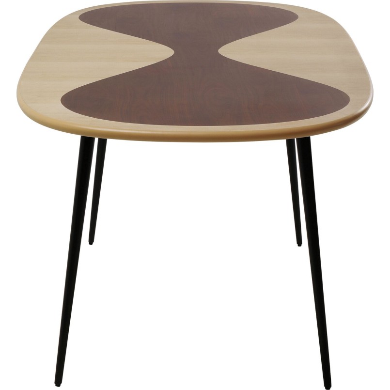 Table Petal Nature noir 150x90cm
