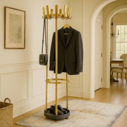 Golden retro coat rack - Gala - Kare Design