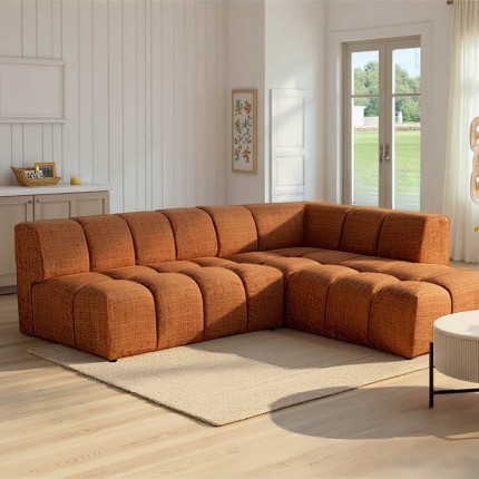 Corner Sofa Belami orange right Kare Design
