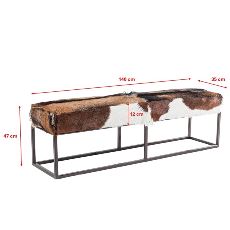 Banc en peau de chèvre - Country Life - Kare Design