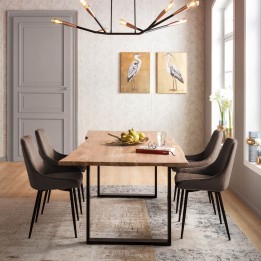 Bruine fluwelen stoel - East Side - Kare Design