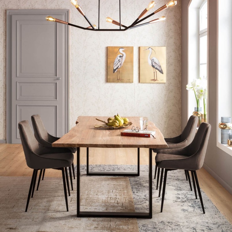 Brown velvet chair - East Side - Kare Design