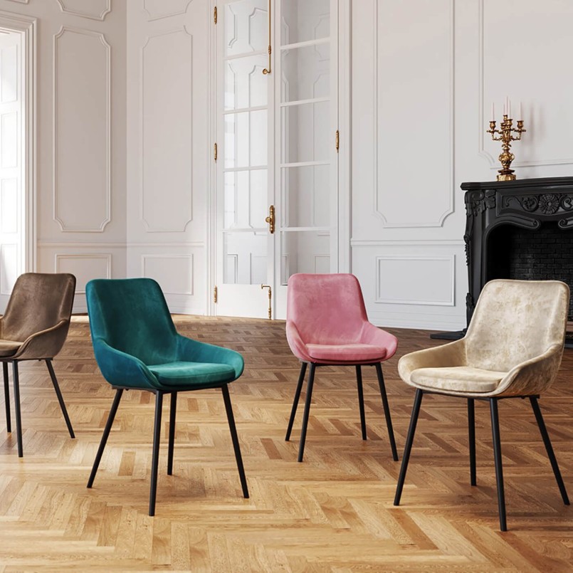 Brown velvet chair - East Side - Kare Design