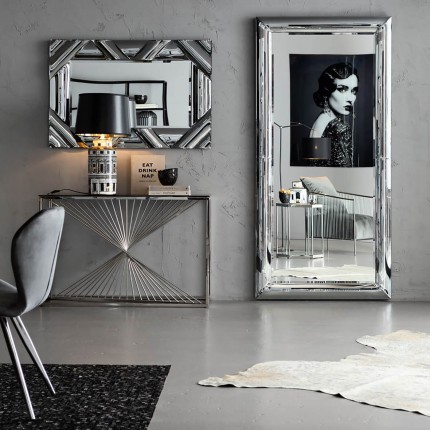 Console Laser 120x40cm zilver Kare Design