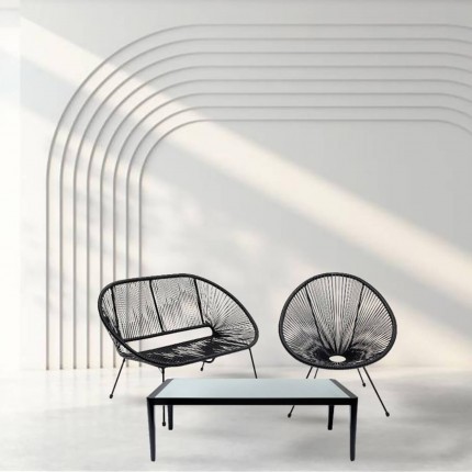 Tuinmeubilair Acapulco Tiki zwart Kare Design