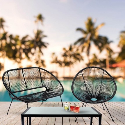 Outdoor Set Acapulco Tiki black Kare Design