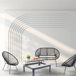 Salon de jardin détente 4 places - Acapulco Happy Day - Kare Design