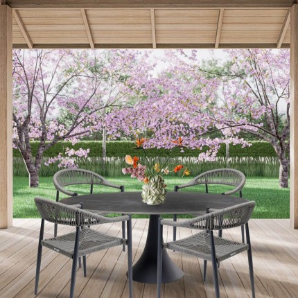 Tuinmeubilair Grande Possibilita tafel 180cm en 4 stoelen grijs Kare Design