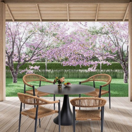 Outdoor set Grande Possibilita table 120cm and 4 chairs nature Kare Design