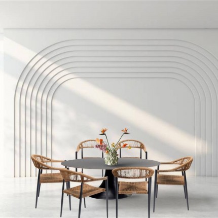 Outdoor set Grande Possibilita table 220cm and 6 chairs nature Kare Design