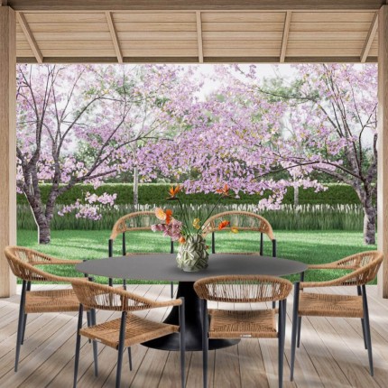 Ensemble de jardin Grande Possibilita table 220cm et 6 chaises nature Kare Design