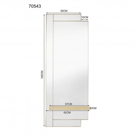 Wall Mirror Gideon 160x60cm Kare Design