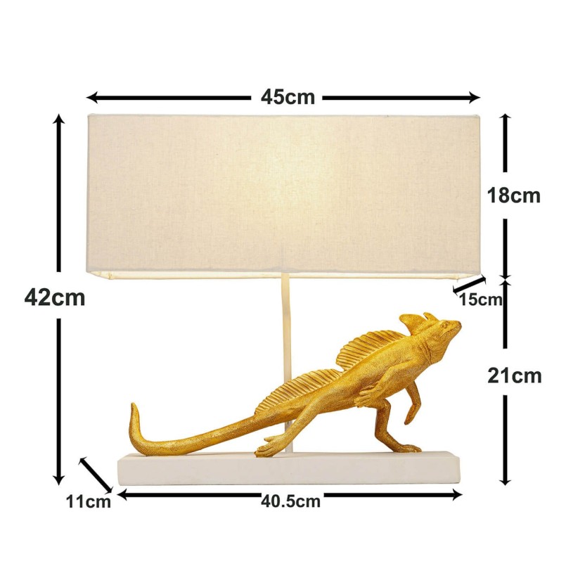 Lampe iguane doré - Kare Design