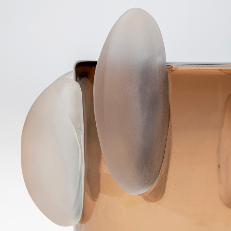 Vase en relief en verre marron - Cripy - Kare Design