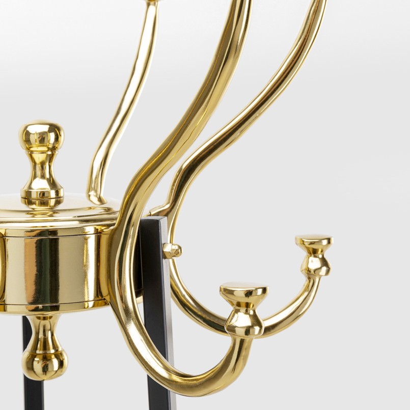 Vintage black steel and gold aluminum coat rack - Luna - Kare Design