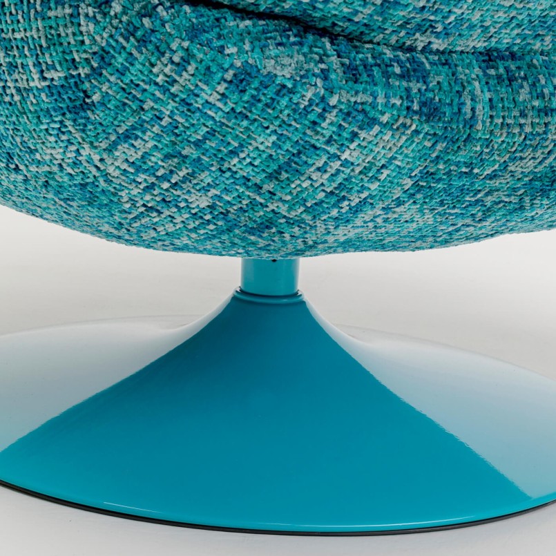 Draaifauteuil Cosy blauw Kare Design