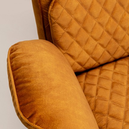 Armchair Tudor velvet ochre Kare Design