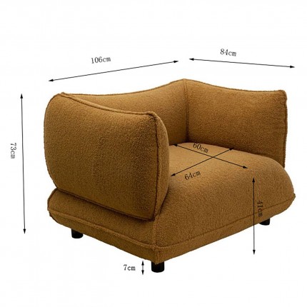 Fauteuil Gigi braun Kare Design