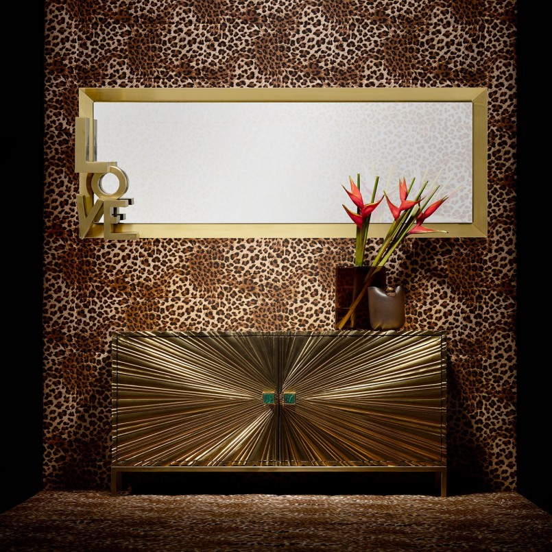 Buffet contemporain doré - Illumino - Kare Design