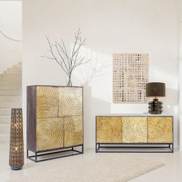 Armoire ethnique dorée - Circulo - Kare Design