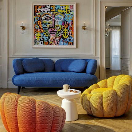 Draaifauteuil Peppo Bloom oranje Kare Design