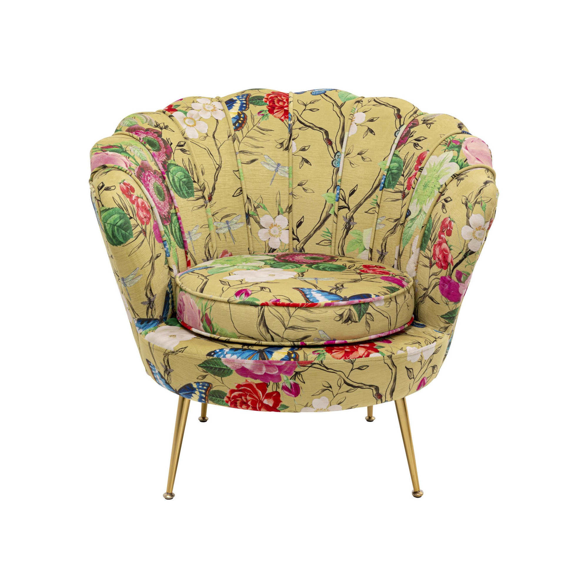 Fauteuil Water Lily doré Flower Fever jaune
