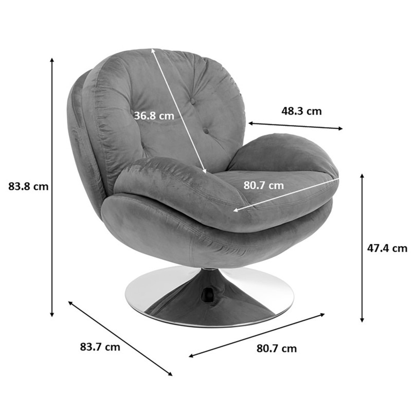 Draaifauteuil Cosy geel Kare Design