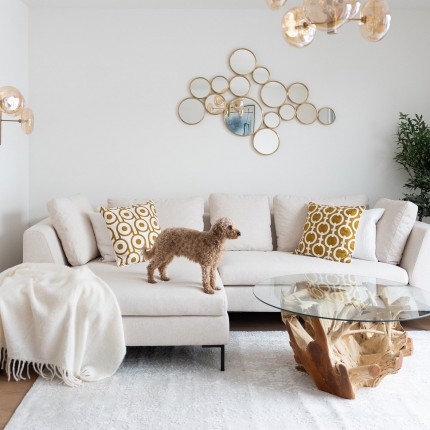 Corner Sofa Gianna 250cm left creme Kare Design