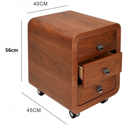 Bureau voetstuk Club walnoot Kare Design