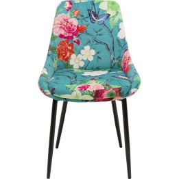 Chair East Side Flower Fever blue Kare Design