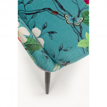 Chaise East Side Flower Fever bleue Kare Design