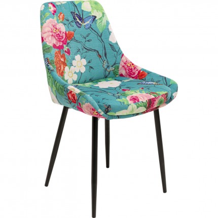 Chaise East Side Flower Fever bleue Kare Design