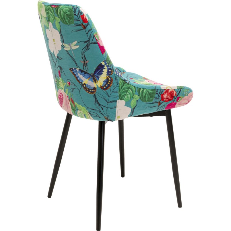 Chaise East Side Flower Fever bleu
