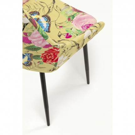 Stoel East Side Flower Fever geel Kare Design
