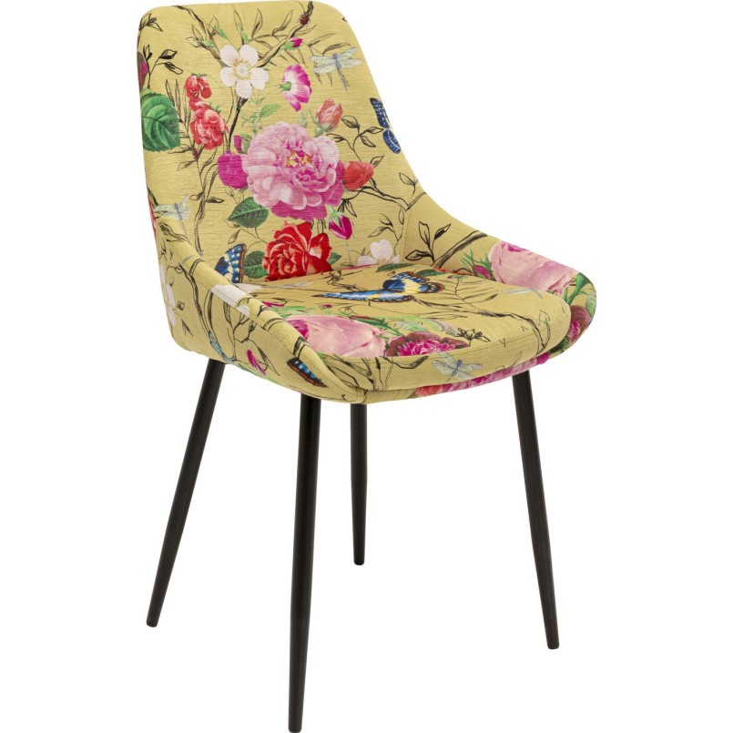 Chaise East Side Flower Fever jaune