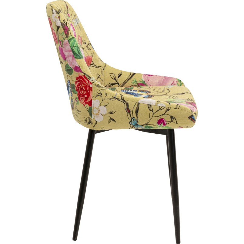Chaise East Side Flower Fever jaune