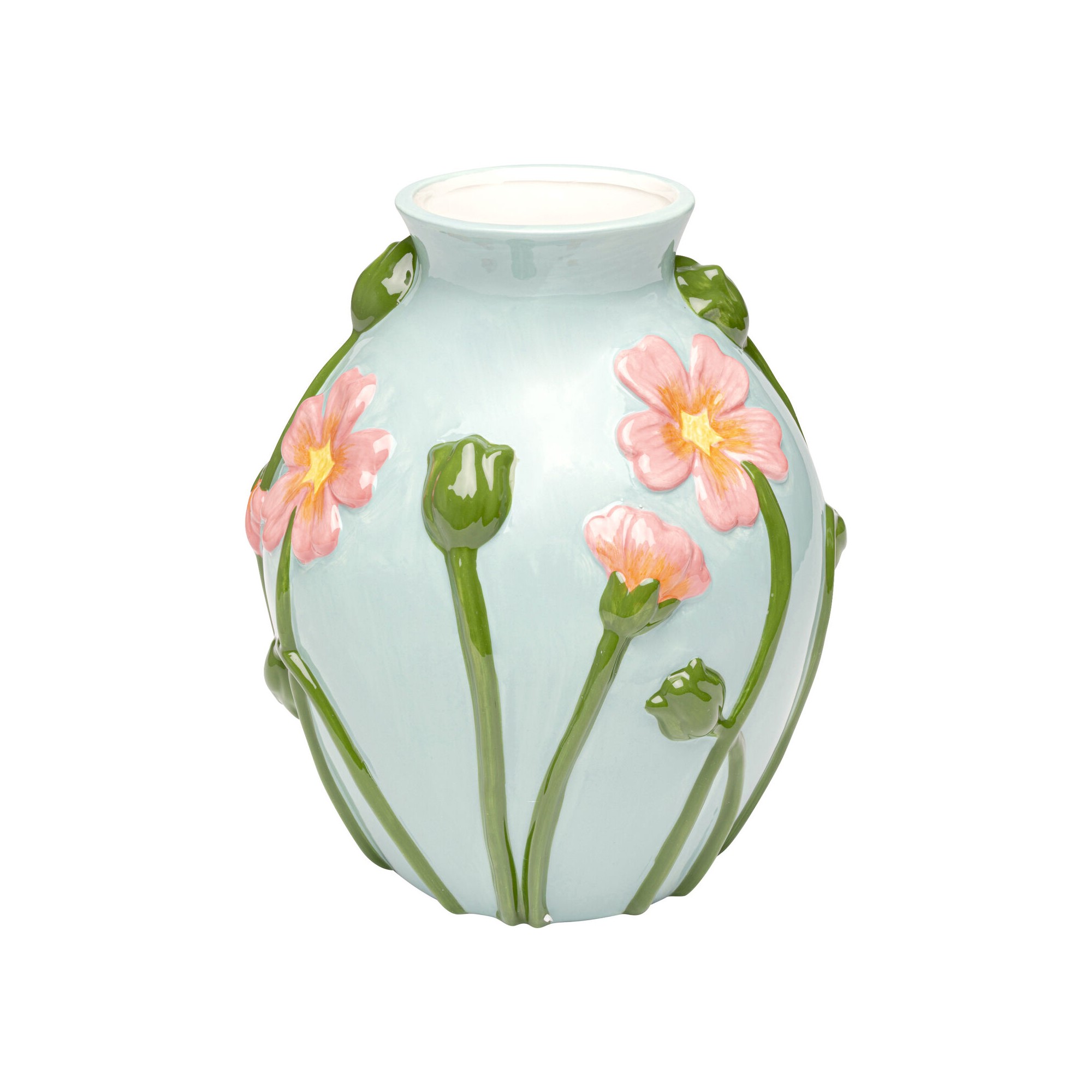 Vase Fleurs bleu clair 27cm