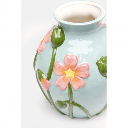 Vase bleu fleurs Kare Design