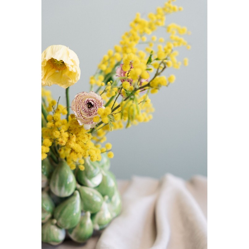 Stoneware green fig vase - Fichi - Kare Design