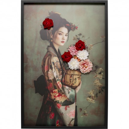 Tableau femme en kimono 84x124cm Kare Design