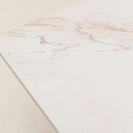 Table Gloria 200x100cm beige grès blanc Kare Design