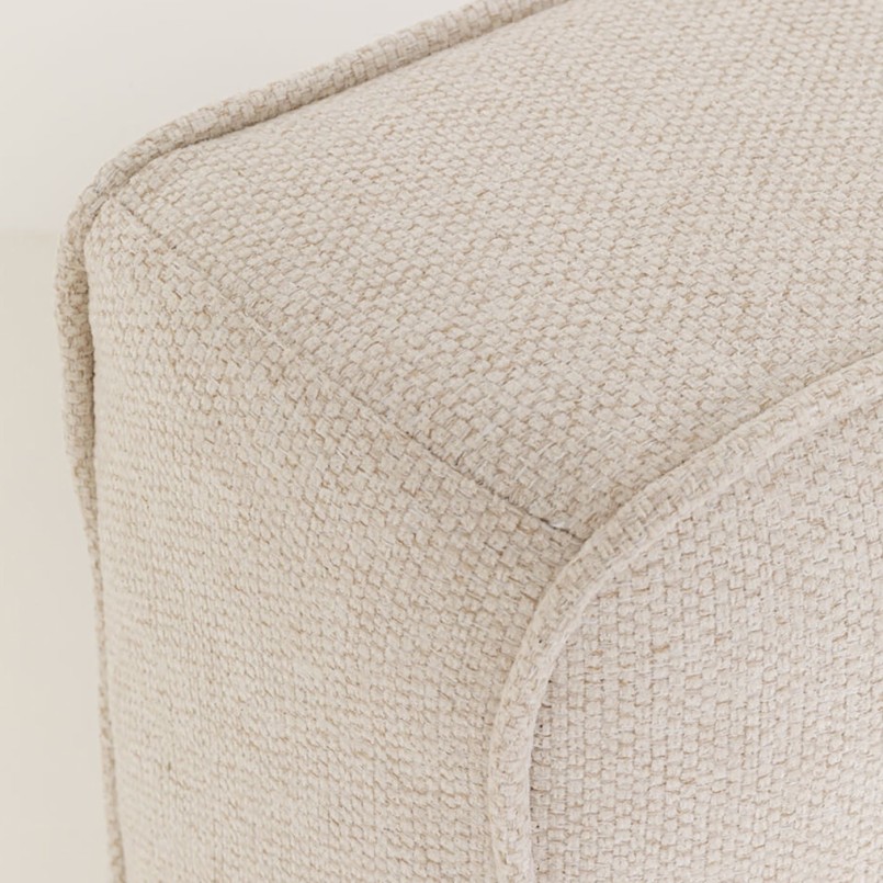 Lit une place en tissu beige - East Side - Kare Design