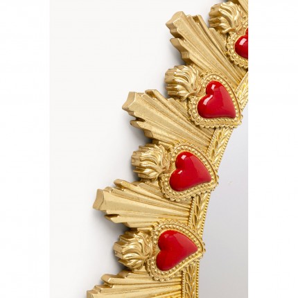 Wall Mirror flaming heart Ø81cm Kare Design