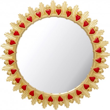 Wall Mirror flaming heart Ø81cm Kare Design