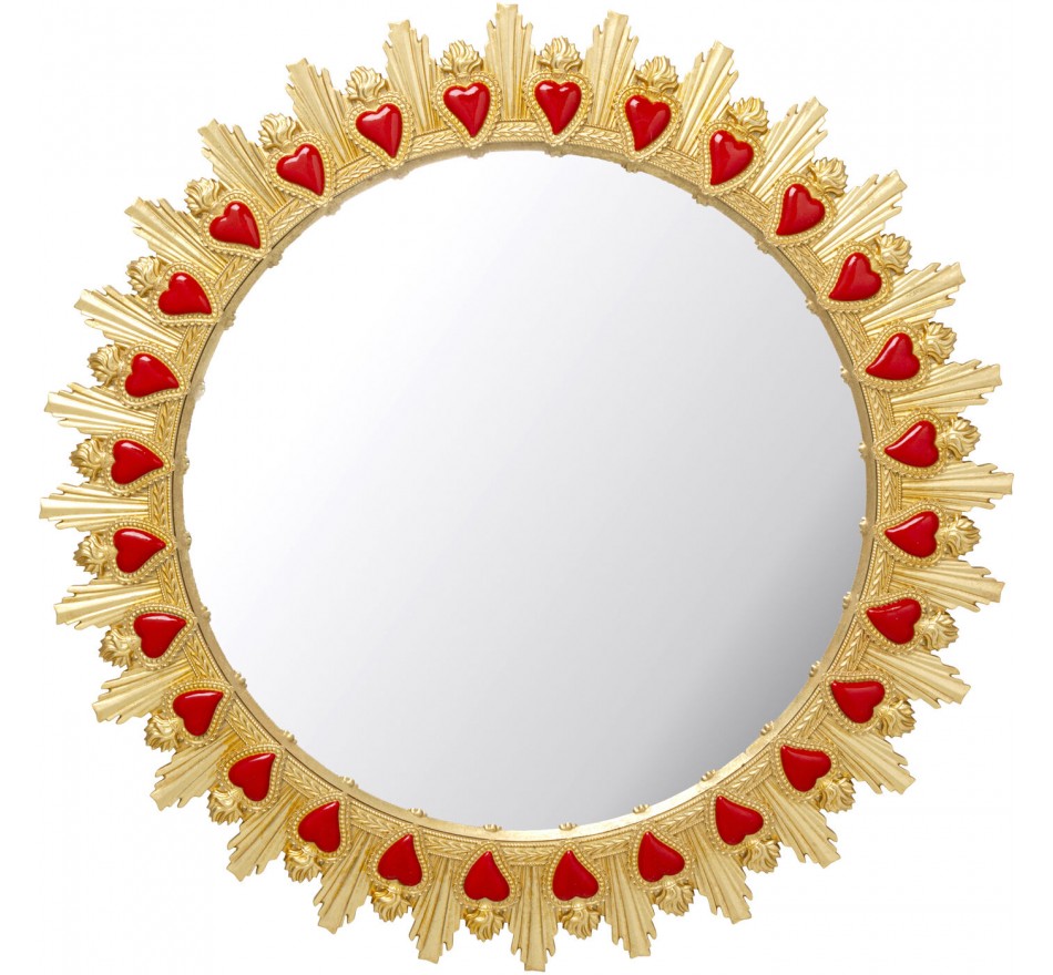 Wall Mirror flaming heart Ø81cm Kare Design